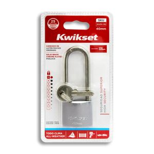 Candado Plano G.Largo 40Mm Cromado Kwiks - KWIKSET