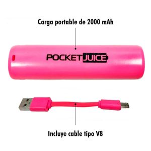 Cargador P/Iphone Pocket Juice Rosado - TZUMI