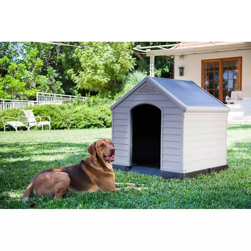 Casa-P-Mascota-Con-Techo-Gris