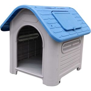 Casa P/Perro Con Techo Grande Azul - MAY'S