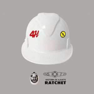 Casco Tipo I Clase E Blanco Rachet Halley - HALLEY