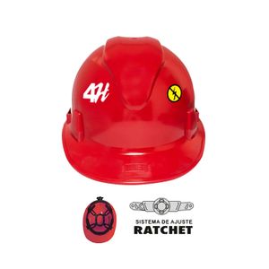 Casco Tipo I Clase E Rojo Rachet Halley - HALLEY