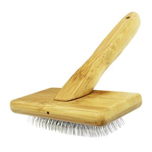 Cepillo para mascotas con estructura de bambú y cerdas metálicas semi rígidas para un cepillado perfecto - VIDA DE PERRO