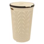 Cesto-plastico-redondo-de-diseño-RATAN-de-65-x-41-cm-con-tapa-tipo-bisagra-y-agarraderas-laterales