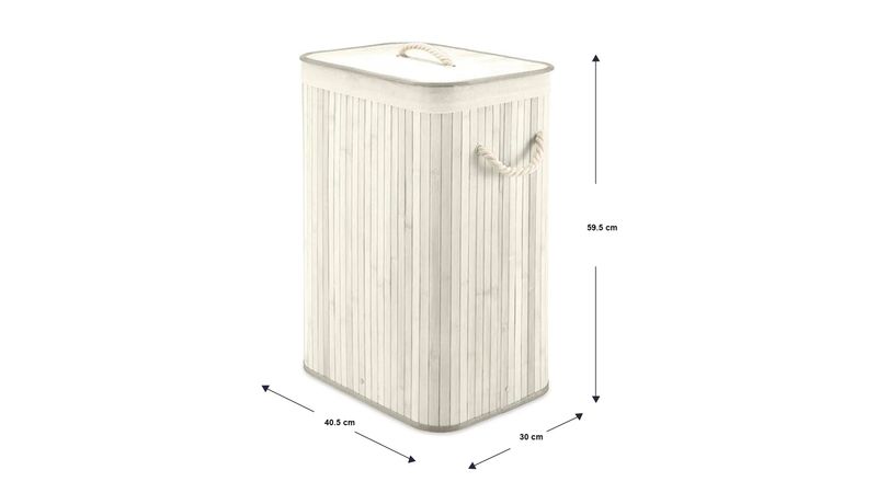 cesto para ropa bambú rectangular