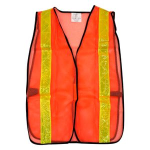 Chaleco reflectivo talla GRANDE tipo malla ultra liviano, cintas velcro y 2 bandas reflectivas de alta visibilidad - TRITON