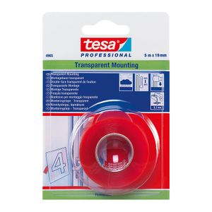 Cinta Doble Faz Roja 5Mx19Mm Uv/Temper - TESA