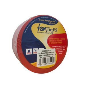 Cinta Senalizacion Adhes Roja 33Mx48Mm - FANTAPE