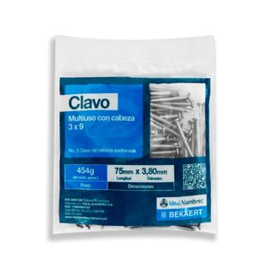 Clavo Mad 75X3,80 (3X9) F/454Gr - IDEAL ALAMBREC