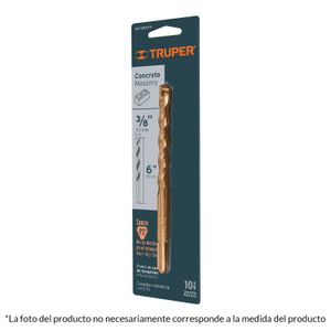 Broca para concreto de 1/4 x 6" en blíster - TRUPER