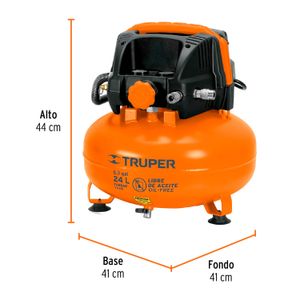 Kit comp libre de aceite 24 L, 2-2/3 HP, PIPI-420 y manguera - TRUPER