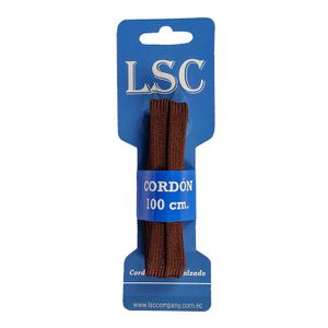 Cordon Trenzado Punteado Plano Cafe 1Mt - LSC