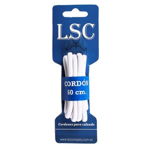Cordon Trenzado Punteado Redondo Blanco 60Cm - LSC