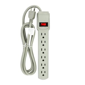 Cortapicos lineal de 6 tomas y cable de 1.50 m para interiores. Protege contra las sobrecargas de hasta 270 Joules - BLITZ
