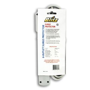 Cortapicos lineal de 6 tomas y cable de 1.50 m para interiores. Protege contra las sobrecargas de hasta 270 Joules - BLITZ