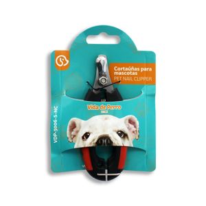 Cortauñas de mascota pequeño de 12 cm con mango ergonómico suave y protector de uñas para perros y gatos - VIDA DE PERRO