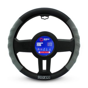 Cubre volante con aplique de semi-cuero gris y esponjas ergonómicas suaves que ofrecen un mayor confort - SPARCO