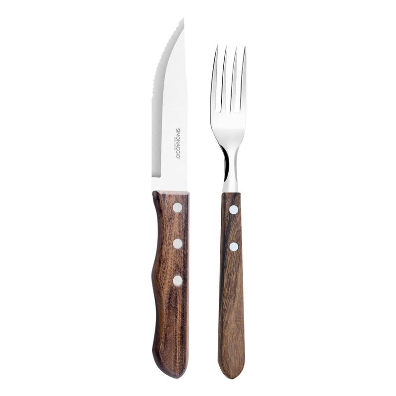Set-de-cuchillo---tenedor-de-cocina-fabricados-en-acero-inoxidable-con-mangos-de-madera--pack-x-2