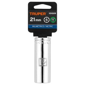 Dado largo de 21 mm, 6 puntas, cuadro 1/2" - TRUPER