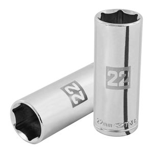 Dado largo de 22 mm, 6 puntas, cuadro 1/2" - TRUPER