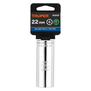 Dado largo de 22 mm, 6 puntas, cuadro 1/2" - TRUPER