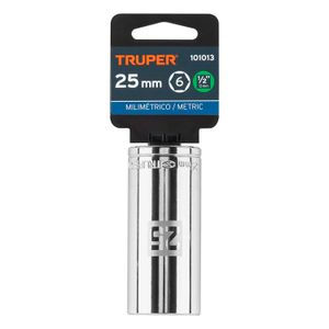 Dado largo de 25 mm, 6 puntas, cuadro 1/2" - TRUPER