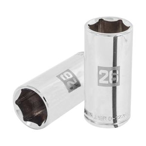 Dado largo de 26 mm, 6 puntas, cuadro 1/2" - TRUPER