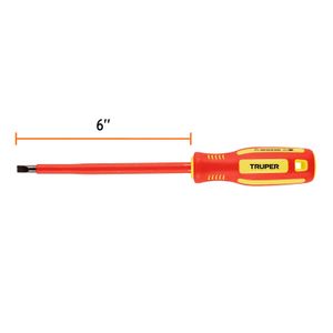 Desarmador dieléctrico plano 1/4" x 6"
- TRUPER
