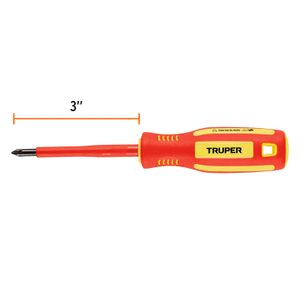 Desarmador dieléctrico de cruz 3/16" x 3"
- TRUPER