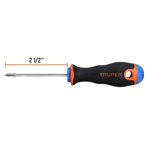 Desarmador de cruz 1/8" x 2-1/2" mango Comfort Grip - TRUPER
