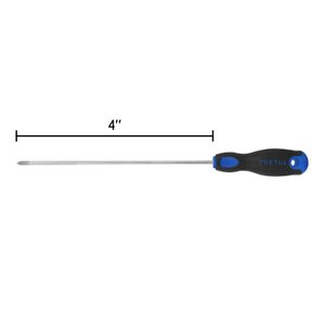 Desarmador de cruz 1/8" x 4" mango Comfort Grip - PRETUL