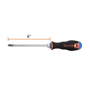 Desarmador de cruz 5/16" x 6" mango Comfort Grip - TRUPER