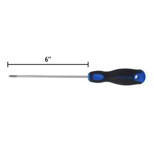 Desarmador de cruz 1/8" x 6" mango Comfort Grip - PRETUL