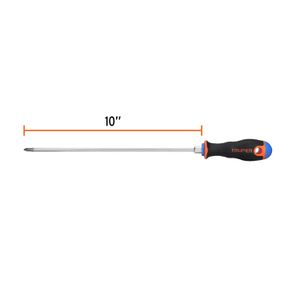 Desarmador de cruz 3/16" x 10" mango Comfort Grip - TRUPER
