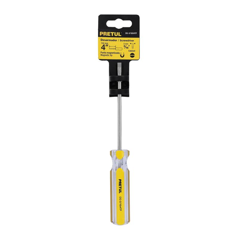 Desarmador-Plano-4--3-16-Gabinet-Grip-Pretul