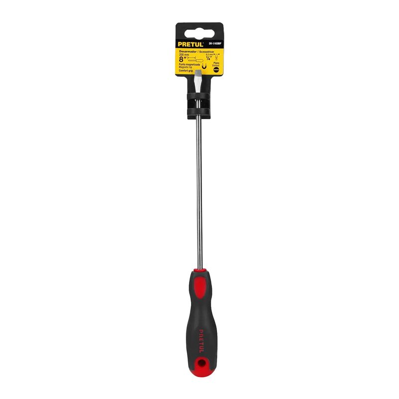 Desarmador-Plano-8--1-4--Grip-Pretul