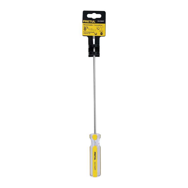 Desarmador-Plano-8--3-16-Gabinet-Grip-Pretul