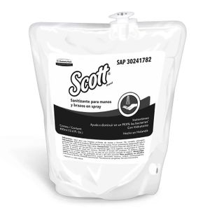 Sanitizante desinfectante para manos para dispensador de alcohol líquido. Elimina el 99.9% de virus, bacterias y hongos - SCOTT