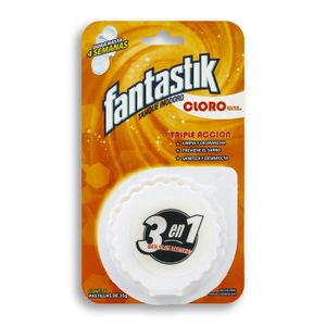 Desinfectante en pastilla para tanque de inodoro con cloro. Previene el sarro y desinfecta el inodoro - FANTASTIK