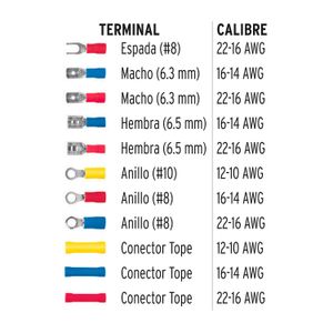 Juego de 55 terminales aisladas para cable - VOLTECK