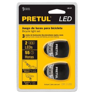 Juego de linterna trasera y delantera para bicicleta - PRETUL