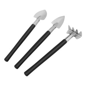 Juego de 3 piezas de 3 piezas metálicas para plantas de casa. Incluye rastrillo, paleta y trasplantadora - LANDSCAPERS