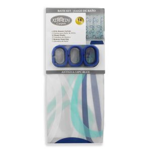 Jgo. Alf. Y Cortina D/Banio 120X170 Azul - KENNEDY CARPETS