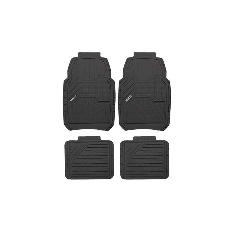 Jgo.4Pz-Moqueta-P-Auto-Pvc-Negro-Carbon-Sparco