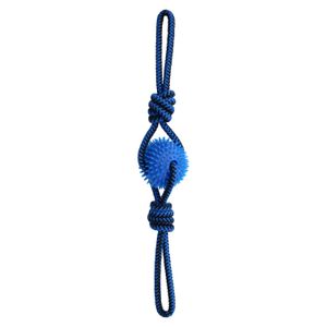 Juguete masticador de 69 cm fabricado a base de cuerda de nylon y bola de goma resistente a mordiscos agresivos - DUKES