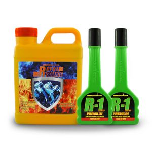 Kit 2 aditivos Gasolina + Refrigerante Kit de dos aditivos R1 gasolina 125 mL con un refrigerante 1 Lt. - QUALCO