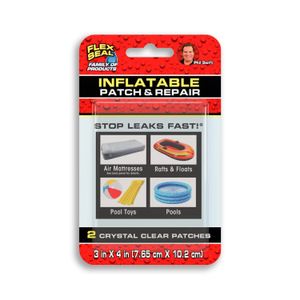 Kit de parches reparadores de 7.6 x 10.2 cm de lámina autoadhesiva tipo cristal; pack x 2 - FLEX SEAL