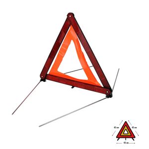 Triángulo de seguridad reflectivo de 43 x 43 cm plástico colapsable con apliques reflectivos. - SHELL