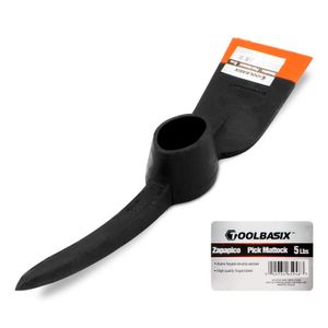Zapapico de 5 lbs sin mango, fabricado en acero forjado de alta resistencia. - TOOLBASIX