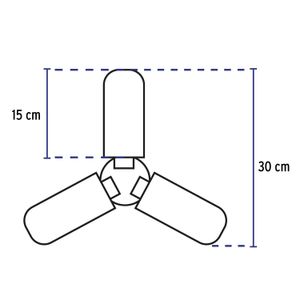 Lámpara LED 24W tipo ventilador, 3 aspas ajustables - VOLTECK